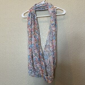 Talbots Infinity Scarf Lightweight Spring Floral 30"